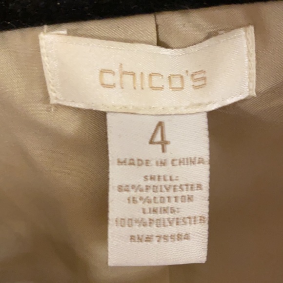 Chico’s Jacket w/ Interlocking Fringed Pattern - Picture 6 of 8